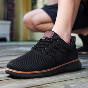 Plus-size Mens Shoes Flyknit Mesh Shoes Casual Sports Shoes