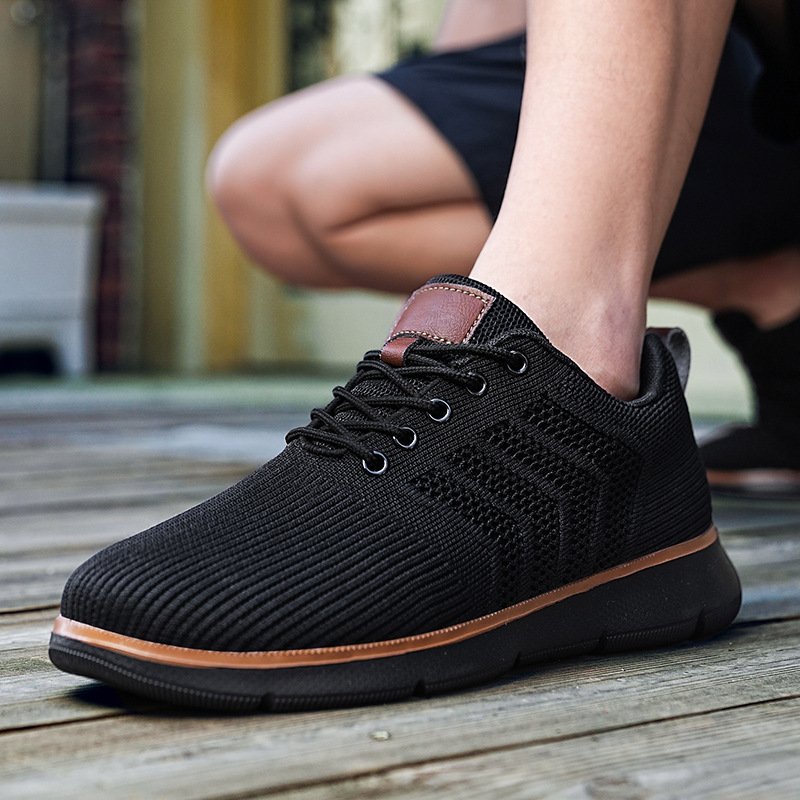 Plus-size Mens Shoes Flyknit Mesh Shoes Casual Sports Shoes