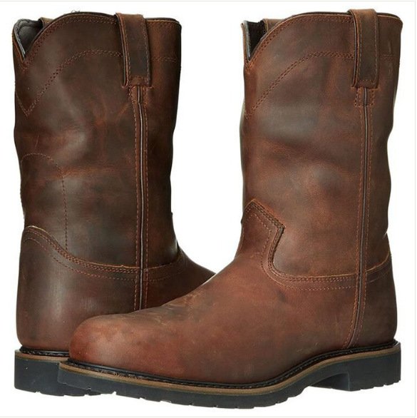 Retro Tea-colored Men's Casual Boots - Image 2