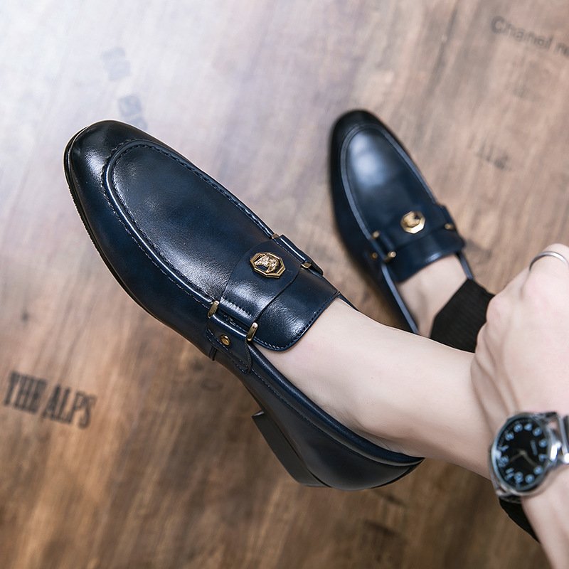 European And American Men's Metal-buckle Slip-on Shoes - Image 2