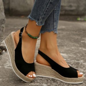 Fish-mouth Wedge Sandals Summer 2026 New Style