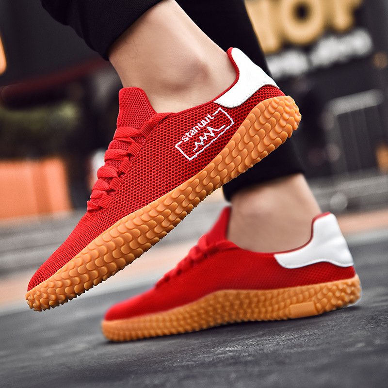Spring and Summer Flying Woven Casual Shoes Large Men's Shoes Beathable Korean Forrest Gump Sneakers - Image 5