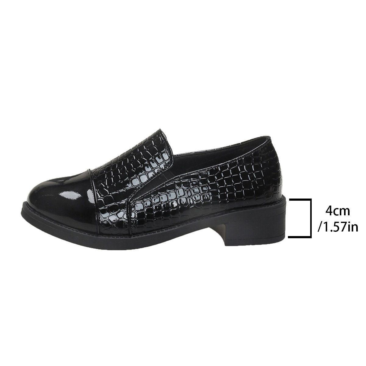 Stylish Cracked-surface Versatile Leather Shoes For Workwear