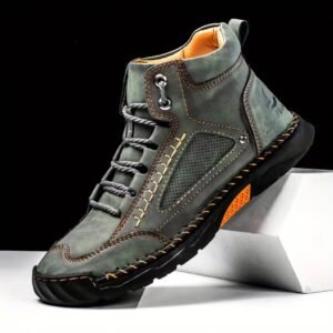 Hand Sewn Ankle Boots With Flat Straps And Casual Shoes