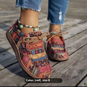 Color Graffiti Canvas Flat Bottom Pumps