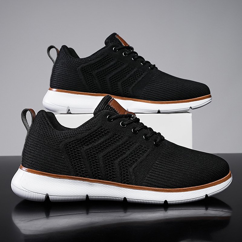 Plus-size Mens Shoes Flyknit Mesh Shoes Casual Sports Shoes
