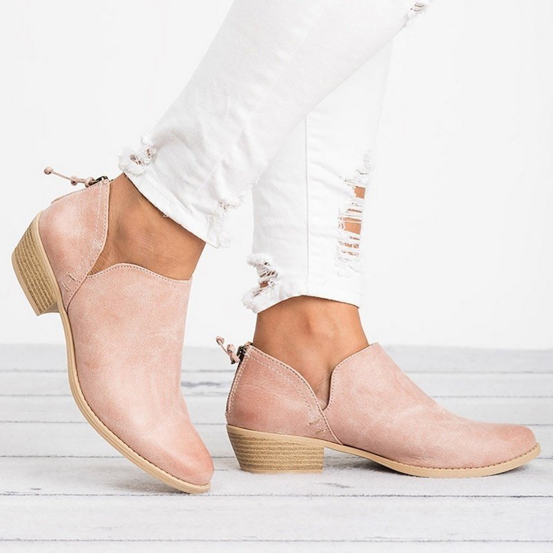 Autumn Women Shoes Retro High Heel Ankle Boots - Image 3