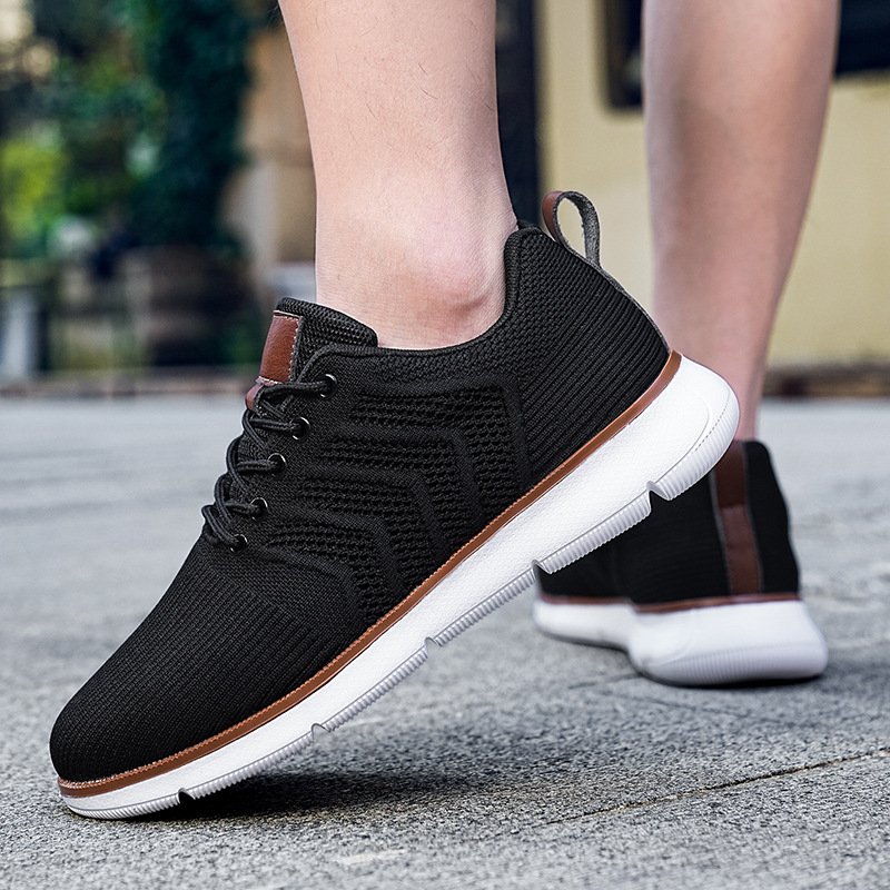 Plus-size Mens Shoes Flyknit Mesh Shoes Casual Sports Shoes