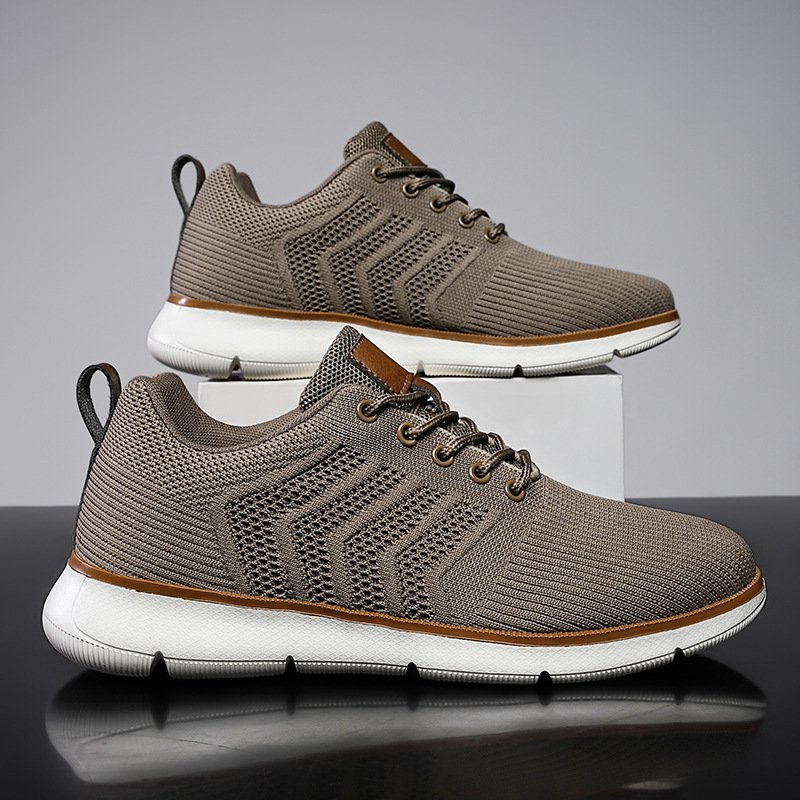Plus-size Mens Shoes Flyknit Mesh Shoes Casual Sports Shoes