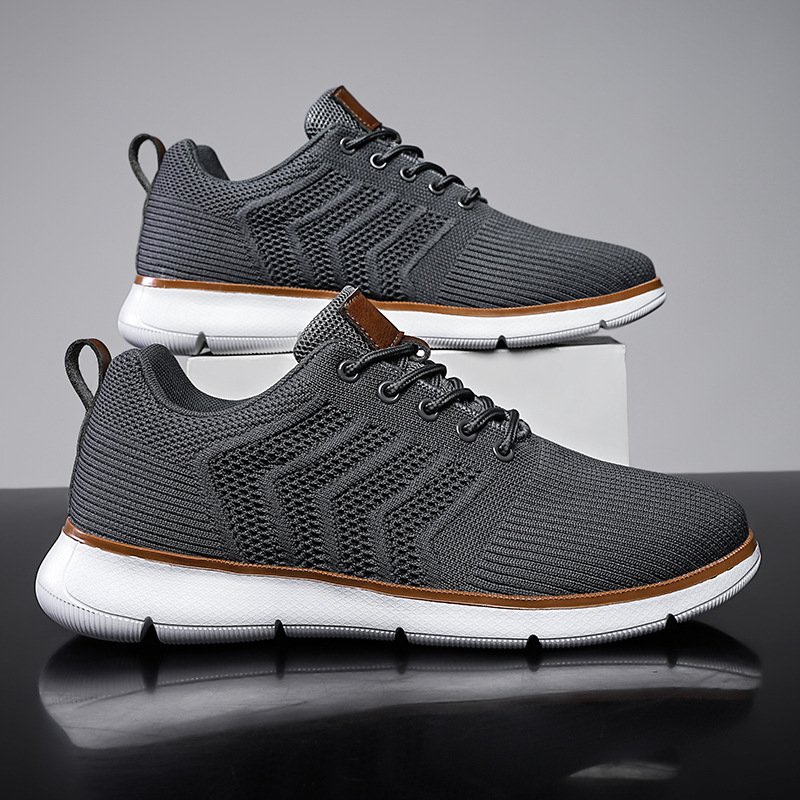 Plus-size Mens Shoes Flyknit Mesh Shoes Casual Sports Shoes