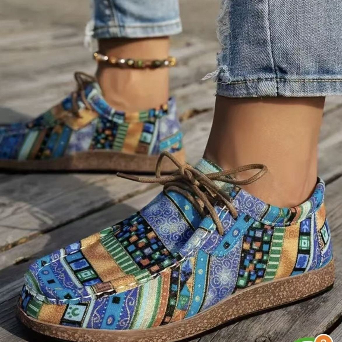 Color Graffiti Canvas Flat Bottom Pumps