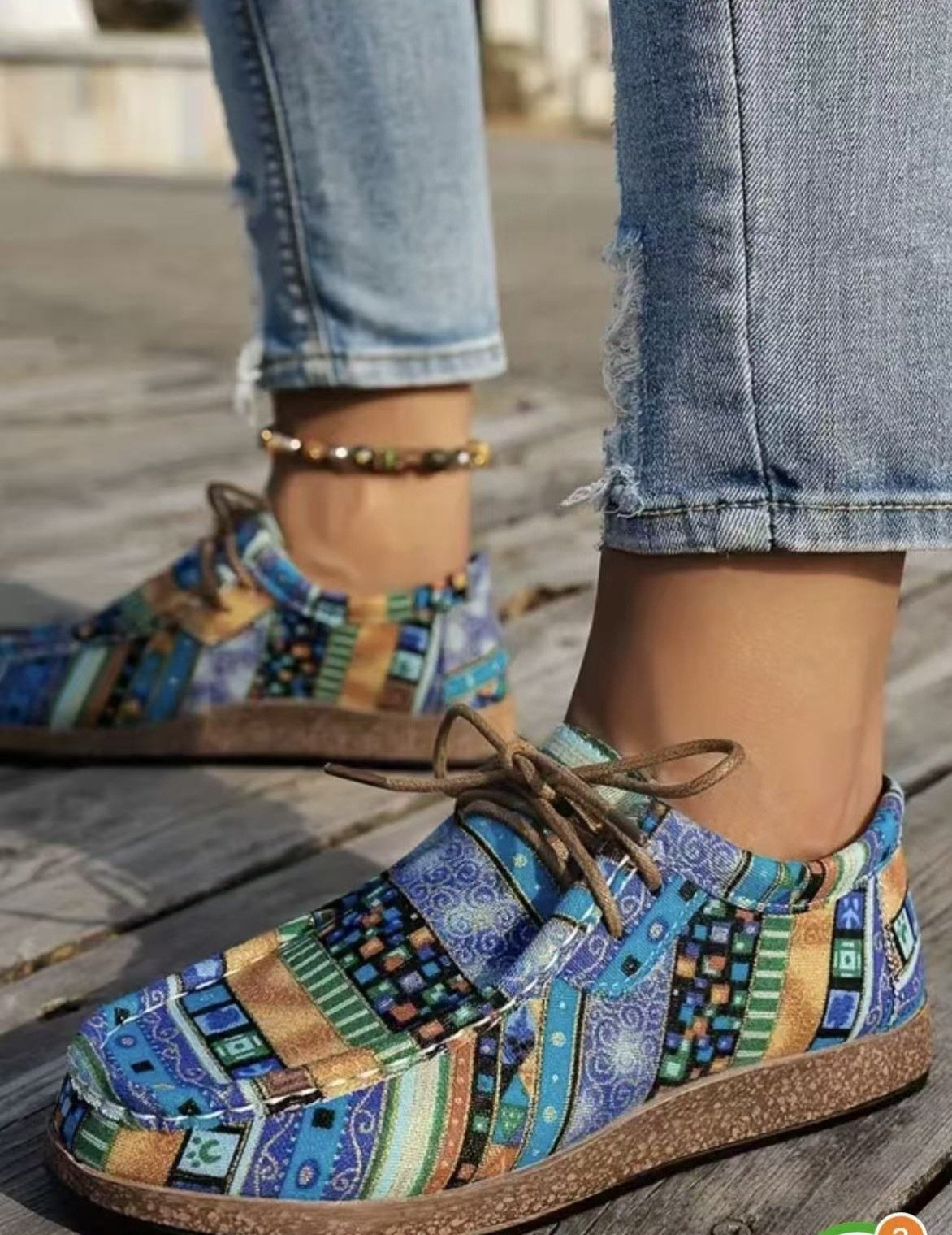 Color Graffiti Canvas Flat Bottom Pumps