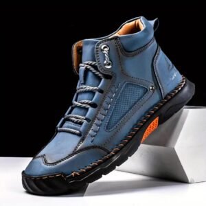 Hand Sewn Ankle Boots With Flat Straps And Casual Shoes