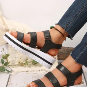 SoleRoot Marley Max-Cushion Platform Slide — Matte Black