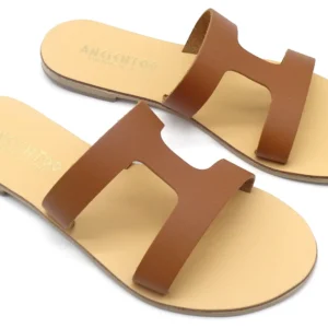 SoleRoot CloudRecovery Bia Dual-Strap Recovery Slide — Raw Sienna