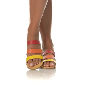 SoleRoot CloudRecovery Harmonia Contoured Leather Slide — Caramel Tan
