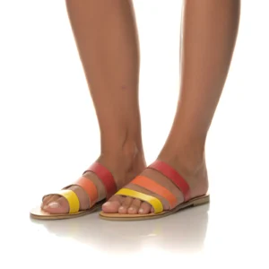 SoleRoot CloudRecovery Harmonia Contoured Leather Slide — Caramel Tan
