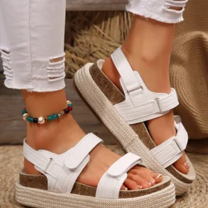 SoleRoot Sofia Woven Cushion Platform — Alabaster