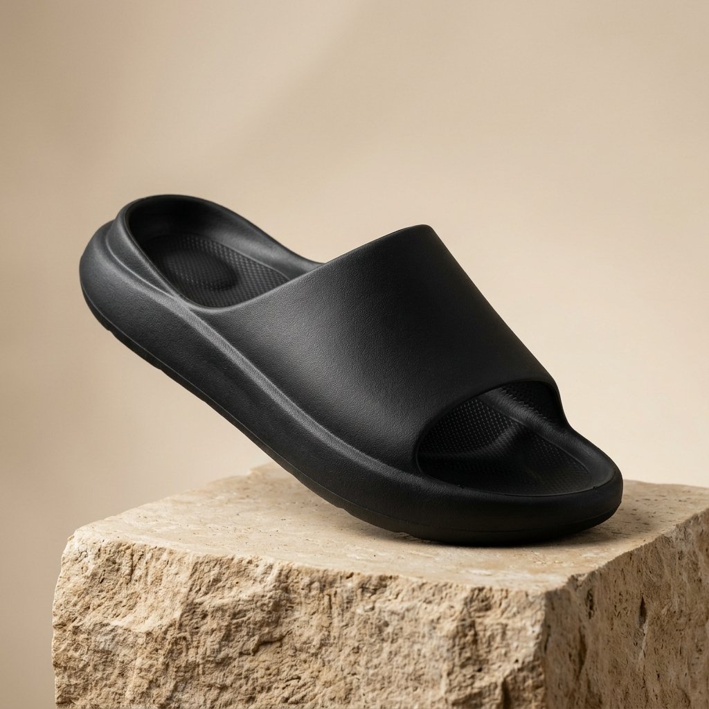 SoleRoot CloudRecovery Post-Shift Slide — Onyx Black